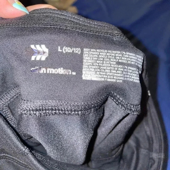 In motion girls‎ workout black leggings size 10/12. - Picture 3 of 3